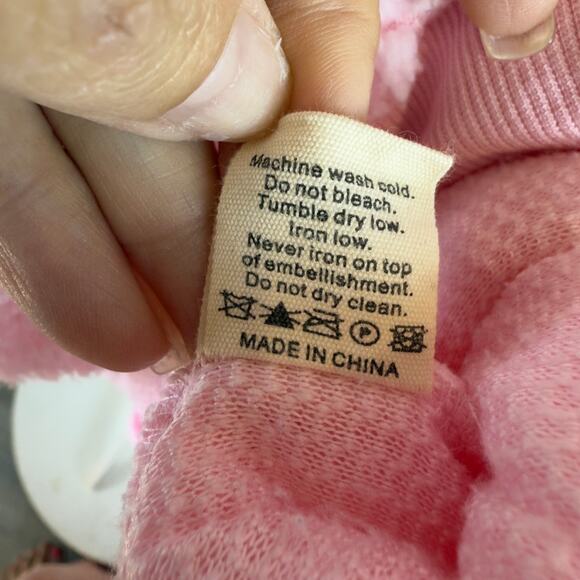 Pink Lily vegan Sherpa hoodie, sz. Large soft girl, cozy winter every day #4353 - Picture 7 of 9